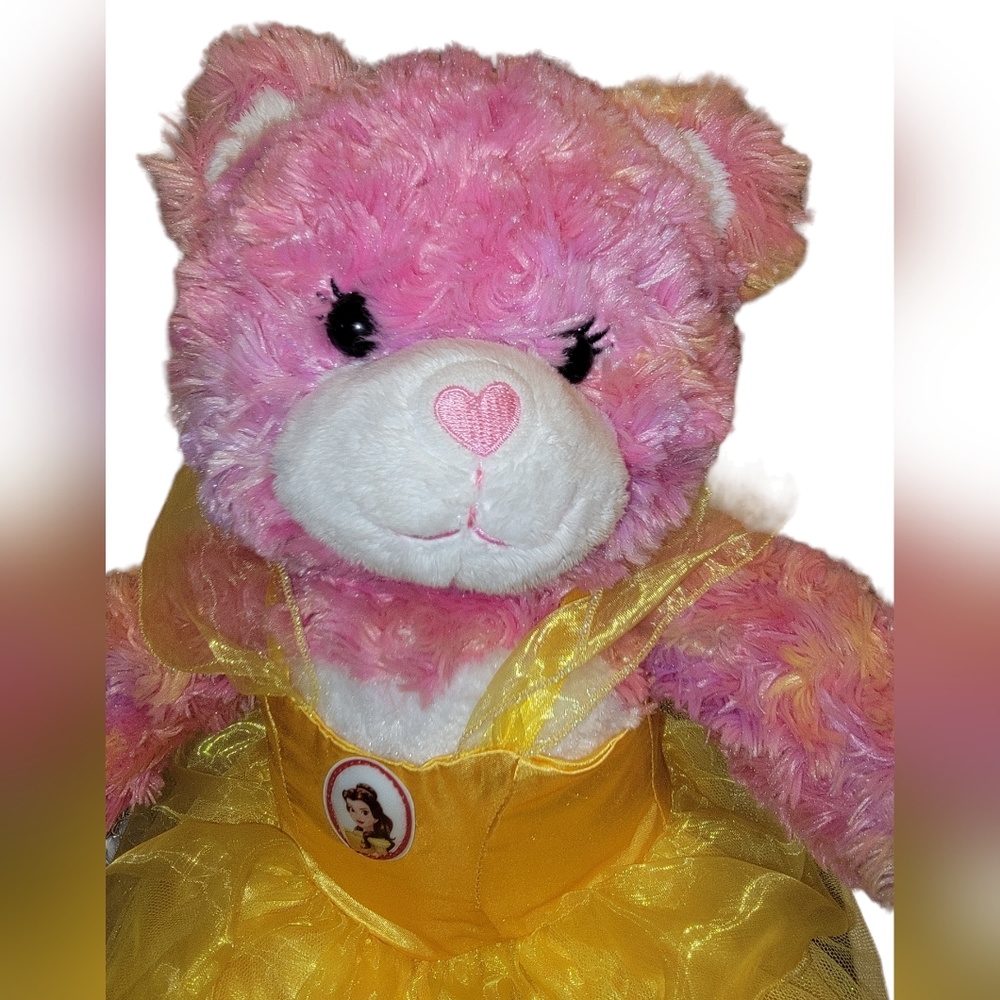 PINK Build A Bear BAB Beauty and The Beast Belle & Dress Stuffed Animal Plush